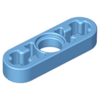 medium blue technic liftarm thin 1 x 3 - axle holes