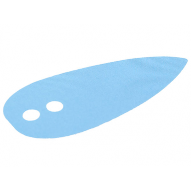 medium blue cloth play cube accent bunny ear with 2 holes - traditional starch fabric
