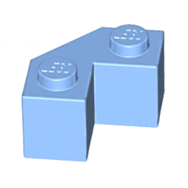 medium blue brick modified facet 2 x 2
