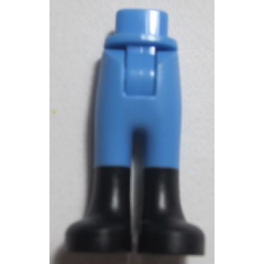 medium blue mini doll hips and trousers with back pockets with black boots pattern - thick hinge