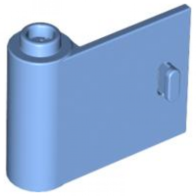 medium blue door 1 x 3 x 2 left - open between top and bottom hinge