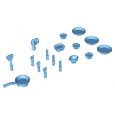 medium blue friends accessories kitchen 17 in bag multipack