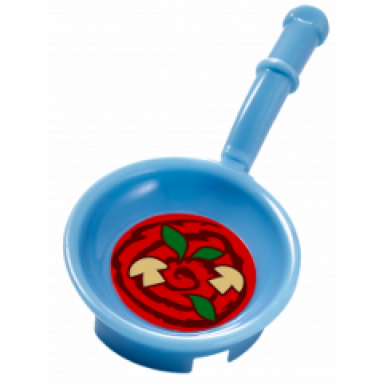 medium blue friends accessories frying pan with mushrooms and leaves pattern sticker - set 41311