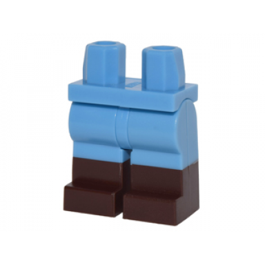 medium blue hips and legs with molded dark brown lower legs boots pattern