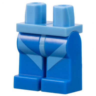 medium blue hips and blue legs with medium blue diagonal stripe pattern