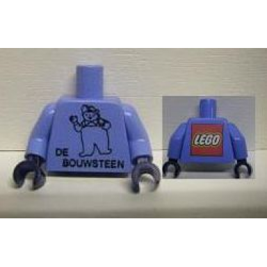 medium blue torso de bouwsteen pattern medium blue arms dark blue hands