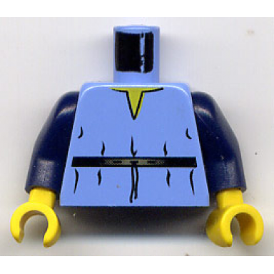 medium blue torso sw v-collar shirt and high tie belt pattern boba fett young dark blue arms yellow hands