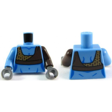 medium blue torso sw aayla secura pattern 1 dark brown arm left medium blue arm right dark bluish gray hands