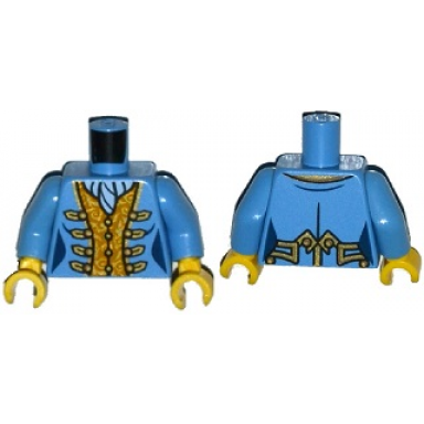 medium blue torso pirate governors daughter pattern medium blue arms yellow hands