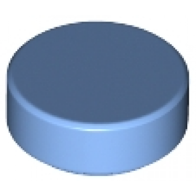 medium blue tile round 1 x 1