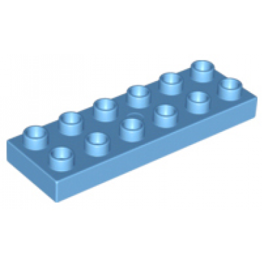 medium blue duplo plate 2 x 6