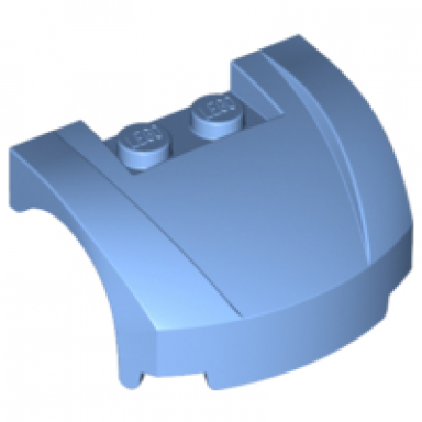 medium blue vehicle mudguard 3 x 4 x 1 2 3 curved front