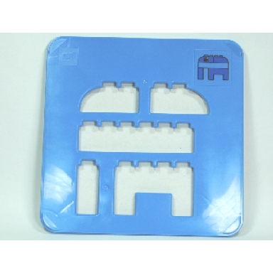 medium blue duplo sorting template - elephant