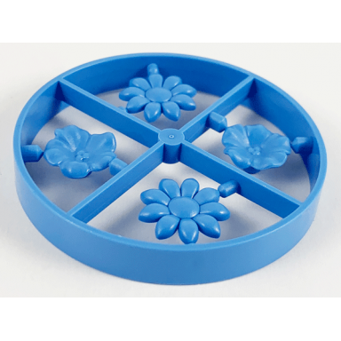 medium blue scala accessories - complete sprue - flowers 2 each of types 2 3