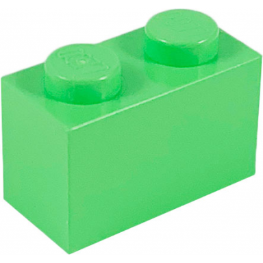 medium green brick 1 x 2