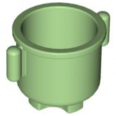 medium green duplo utensil kettle with closed smooth handles 2 x 2 x 1 1 2