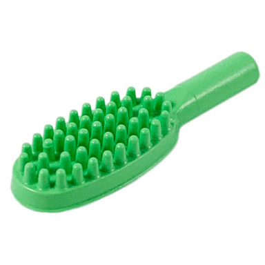 medium green minifigure utensil hairbrush - 10mm handle