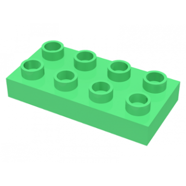 medium green duplo plate 2 x 4 x 1 2 thick