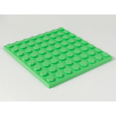 medium green plate 8 x 8