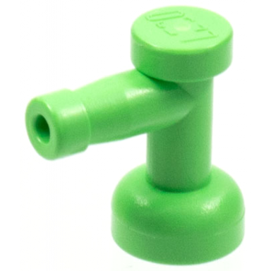medium green tap 1 x 1 with hole in nozzle end