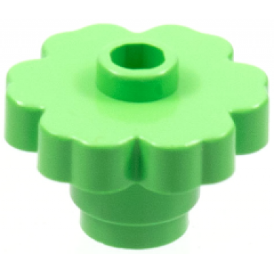 medium green plant flower 2 x 2 rounded - open stud