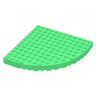 medium green brick round corner 12 x 12