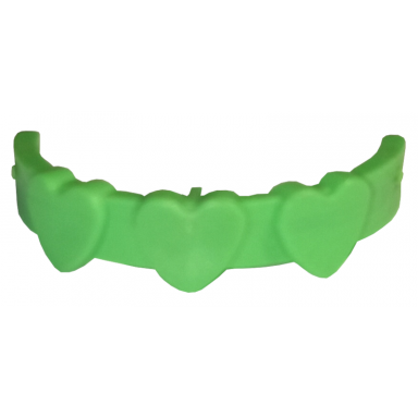 medium green belville clothes hairband with hearts