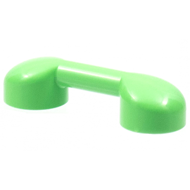 medium green bar 1 x 3 with 2 stud receptacles radio handle telephone handset