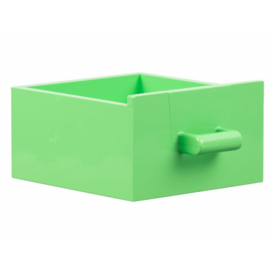 medium green container cupboard 4 x 4 x 4 drawer open handle