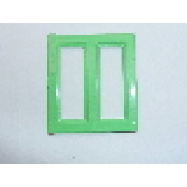 medium green duplo door window pane 1 x 3 x 4 with two panes
