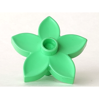 medium green duplo plant flower with stud
