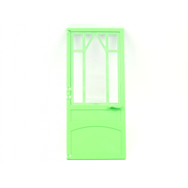 medium green scala door 10 x 1 x 18 2 3 mullioned with fixed trans-clear glass - hinges