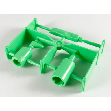 medium green scala accessories - complete sprue - toiletries simple bottle pump bottle toothpaste tube