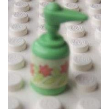 medium green scala accessories bottle pump with flowers pattern sticker - set 3117