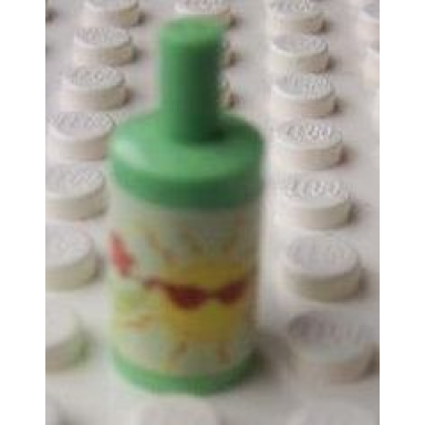 medium green scala accessories bottle simple with sun and flowers pattern sticker - set 3117