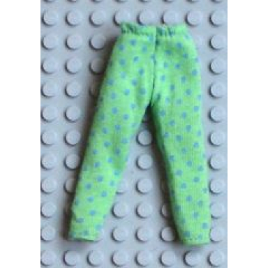medium green scala clothes female pants with medium blue polka dots