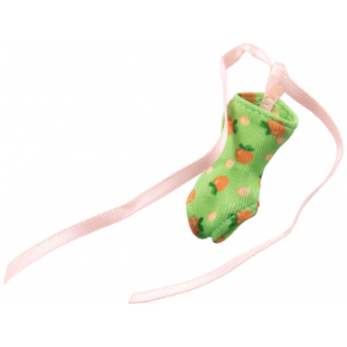 medium green scala clothes female swimsuit with pink straps with strawberries pattern
