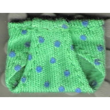 medium green scala clothes baby pants with blue dots pattern