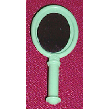medium green scala utensil hand mirror with mirrored oval pattern sticker - sets 3112 3117 3119 3200 3203 3210 3211 3241 3242 3270 5400 5413 5823 5963