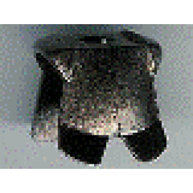 speckle black-copper minifigure armor breastplate with leg protection