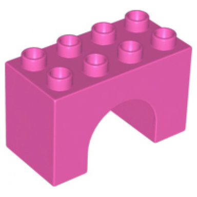 dark pink duplo brick 2 x 4 x 2 arch