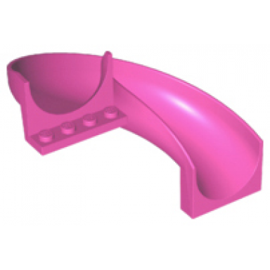 dark pink slide playground 7 x 12 x 8 1 3 curved 180 degrees