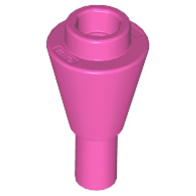 dark pink cone 1 x 1 inverted with bar
