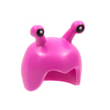 dark pink minifigure headgear cap insect with black eyes on antennae pattern