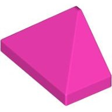 dark pink slope 45 2 x 1 triple with bottom stud holder