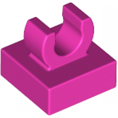 dark pink tile modified 1 x 1 with open o clip