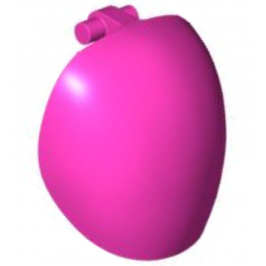 dark pink large figure armor round smooth with bar handle - free ends