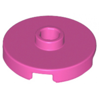dark pink tile round 2 x 2 with open stud