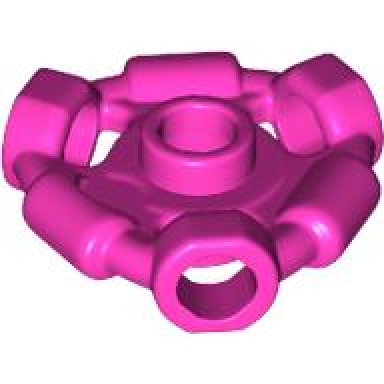 dark pink minifigure weapon holder ring with 3 bars and 3 bar holes ninjago aeroblade center - open stud