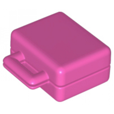 dark pink duplo utensil suitcase with plain front and back